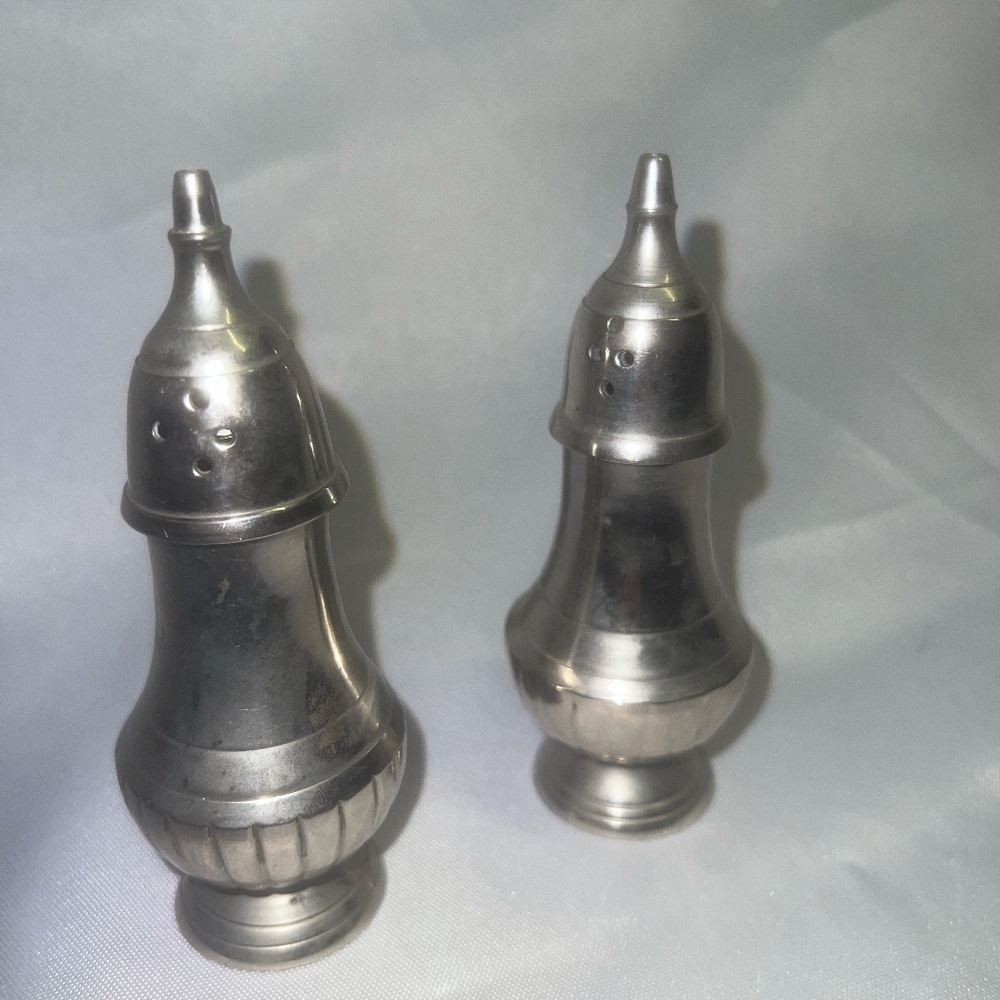 Vintage rare Sterling silver salt & pepper shakers made in India